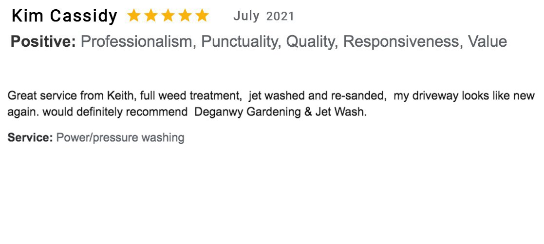 pressure washing patio clean service deganwy 5 star review